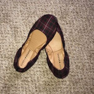 Lucky Brand plaid flats